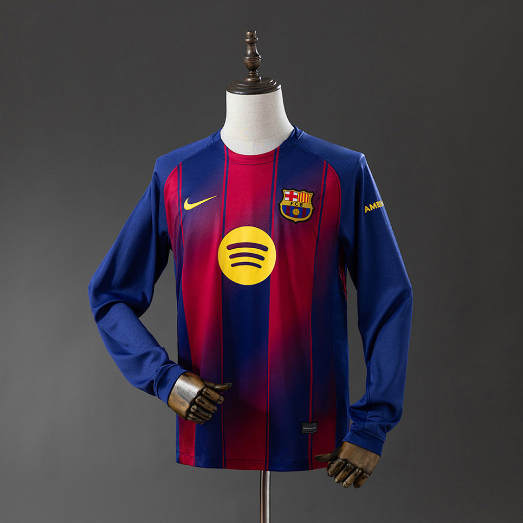 Barca Maillot Domicile 25/26 Manche Longues